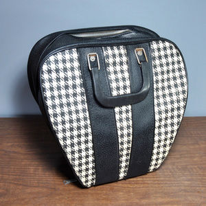 Vtg 70s houndstooth check bowling bag Brunswick EX